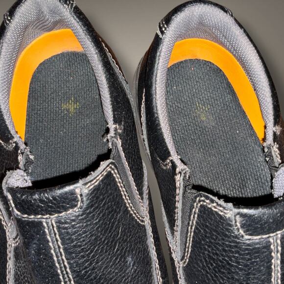 MEN\'S SIZE 10 DR. MARTENS Colton Stitched Pebbled Black Leather Loafer Shoes EUC main image 12